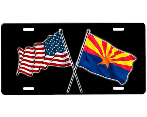 American Flag/Arizona Flag License Plate