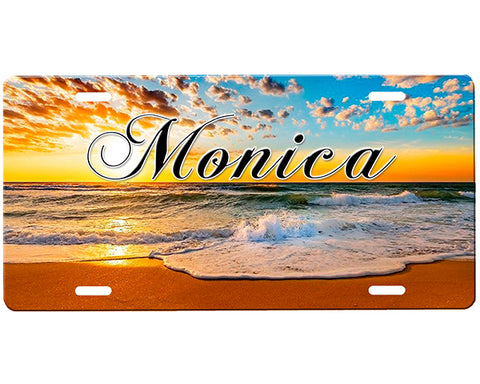 Beach Scene License Plate