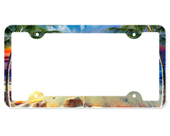 Beach License Plate Frame
