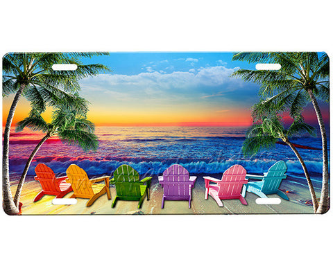Beach Chairs License Plate