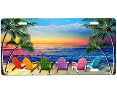Beach Chairs License Plate