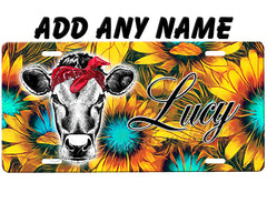 Cow License Plate