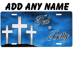 Crosses License Plate