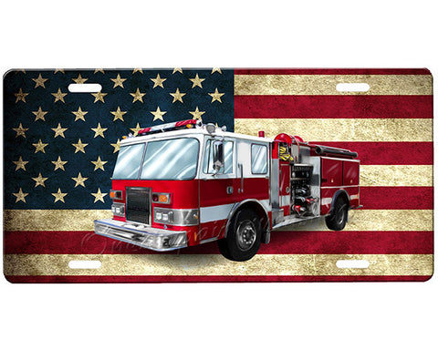 Firefighter License Plate