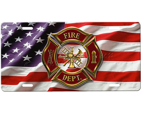 Firefighter License Plate