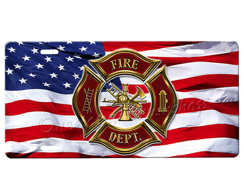 Firefighter License Plate