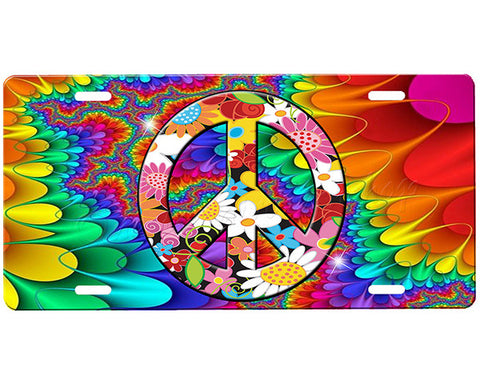 Peace Sign License Plate
