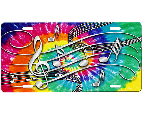 Music Notes License Plate