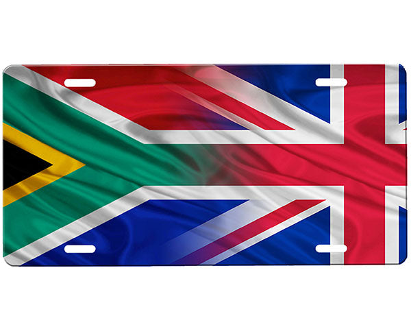 South African Flag/British Flag License Plate