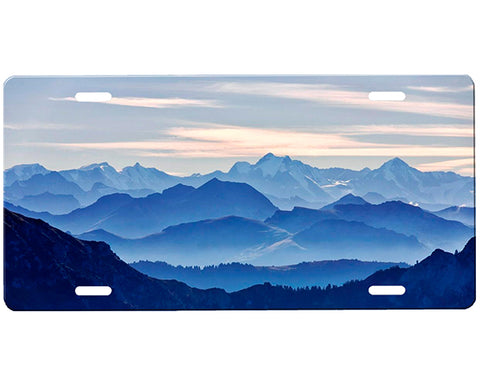 Mountain Scene License Plate