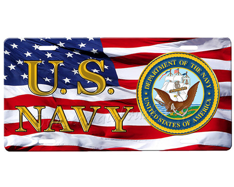 Navy License Plate