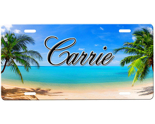 Beach Scene License Plate