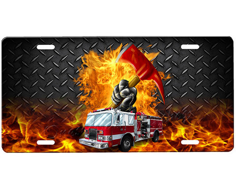 Firefighter License Plate