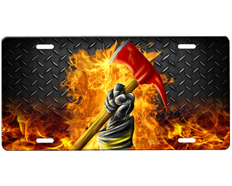 Firefighter License Plate