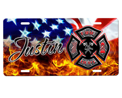 Firefighter License Plate