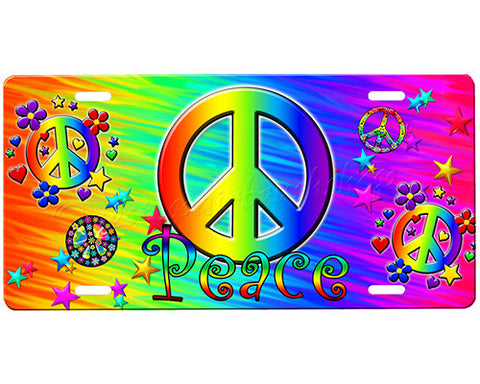 Peace Sign License Plate