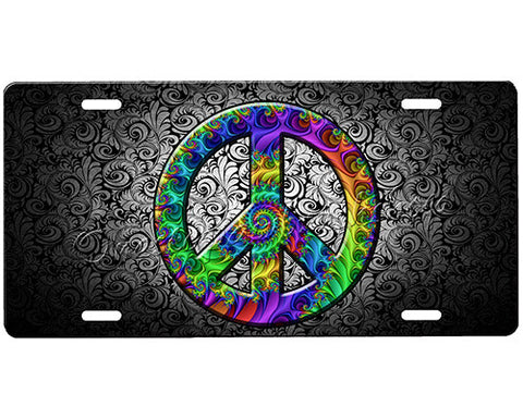 Peace Sign License Plate