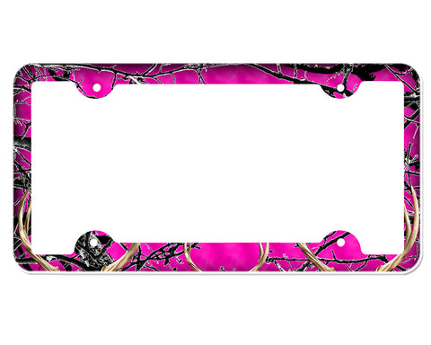 Pink Camouflage License Plate Frame