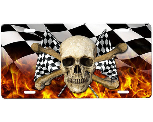 Checkered Flags License Plate