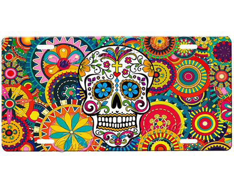 Sugar Skull License Plate