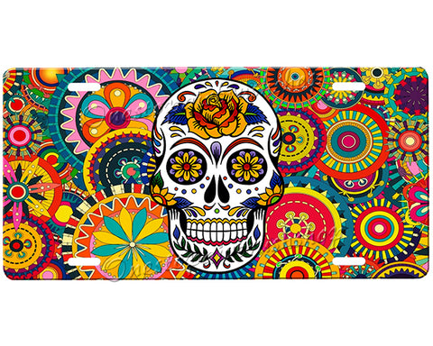 Sugar Skull License Plate