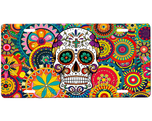 Sugar Skull License Plate