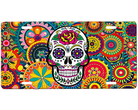 Sugar Skull License Plate