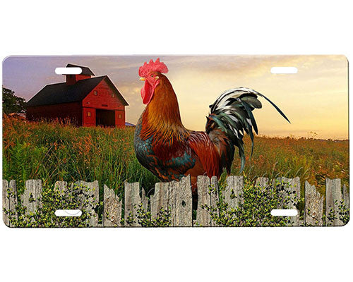 Rooster License Plate