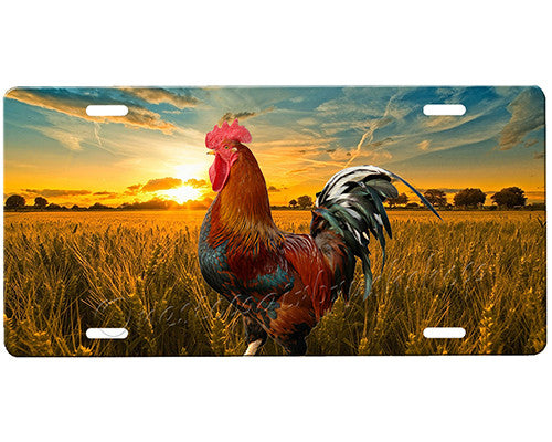 Rooster License Plate