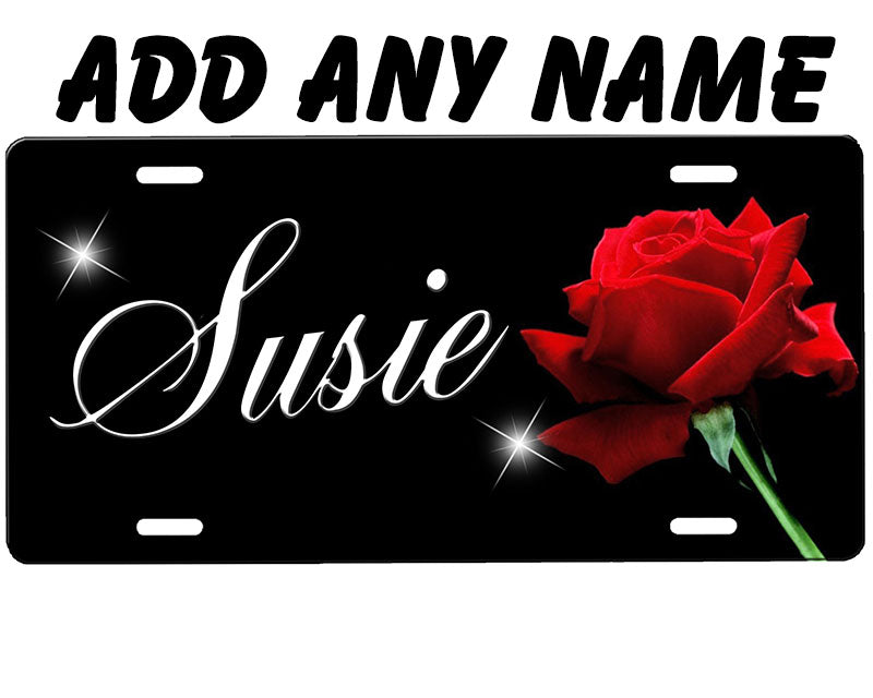 Rose License Plate