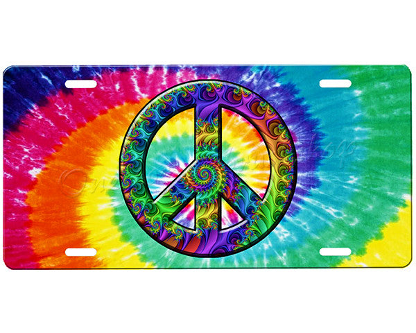 Peace Sign License Plate