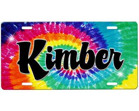 Tie Dye License Plate