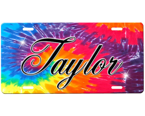 Tie Dye License Plate