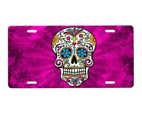 Sugar Skull License Plate