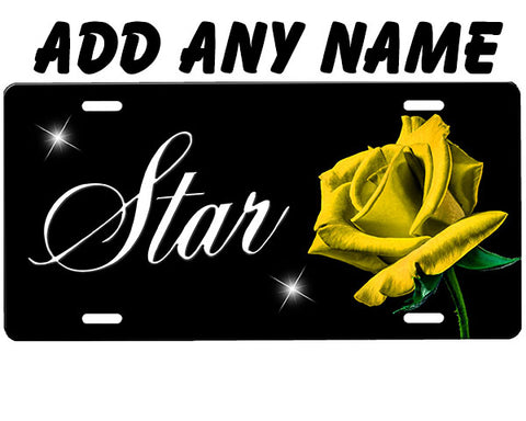 Yellow Rose License Plate