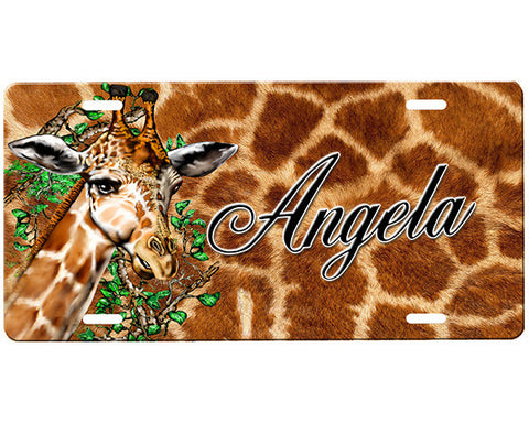 Giraffe License Plate