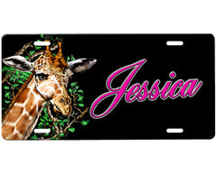 Giraffe License Plate