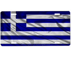 Greek Flag License Plate