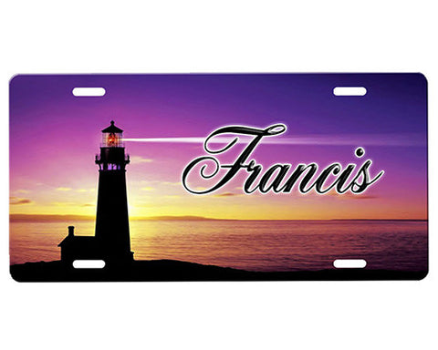 Lighthouse License Plate