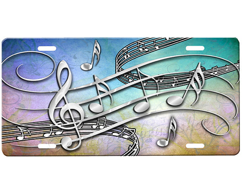 Music Notes License Plate