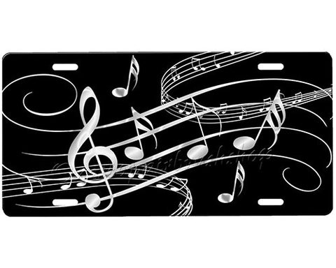 Music Notes License Plate