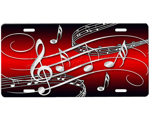 Music Notes License Plate