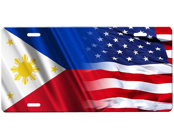 American Flag/Philippines Flag License Plate