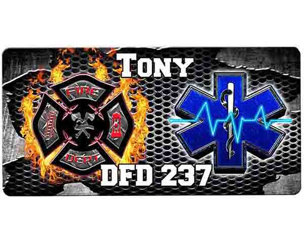 Firefighter/EMT License Plate