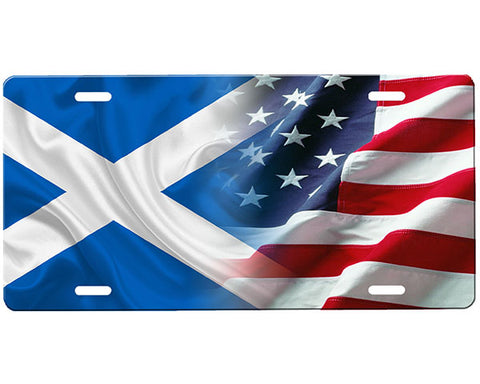 American Flag/Scottish Flag License Plate