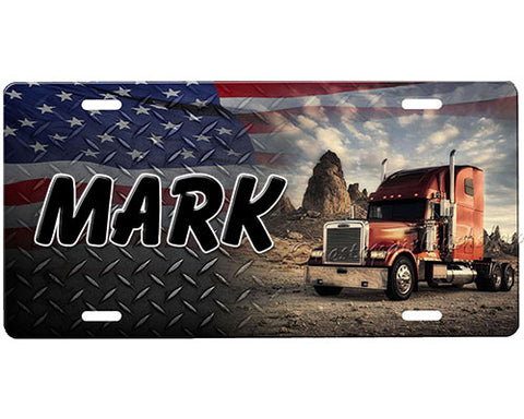 Semi Truck License Plate