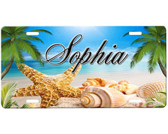 Seashells License Plate