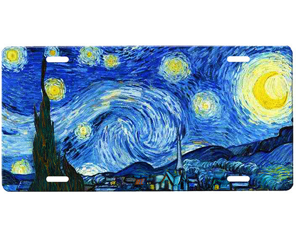 Starry Night License Plate